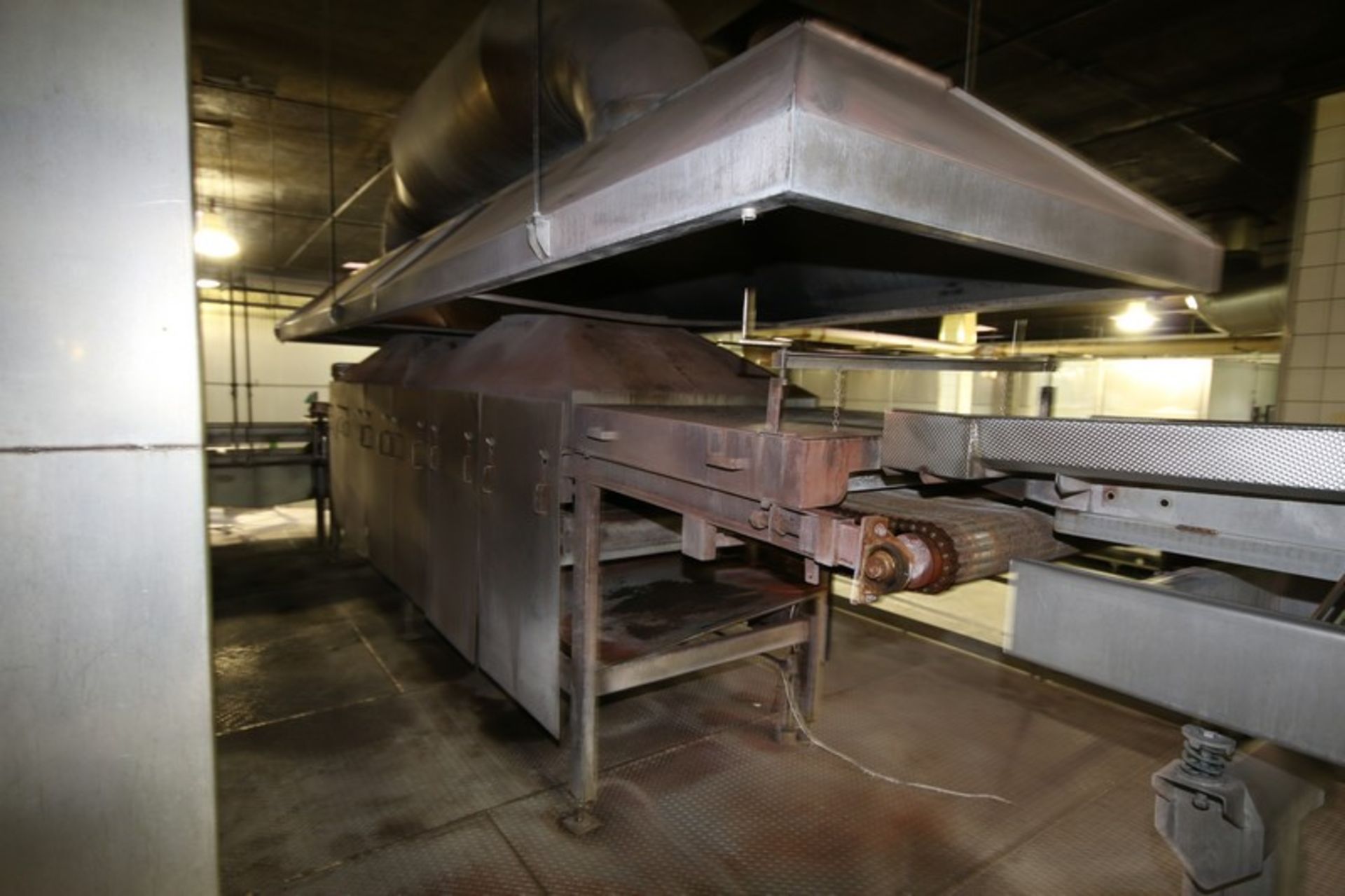 Natural Gas Fire Roaster #2, with Aprox. 33" W Belt, Includes S/S Exhaust Hood, Overall Dims.: - Image 4 of 5