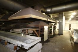 Natural Gas Fire Roaster #3, with Aprox. 33" W Belt, Includes S/S Exhaust Hood, Overall Dims.: