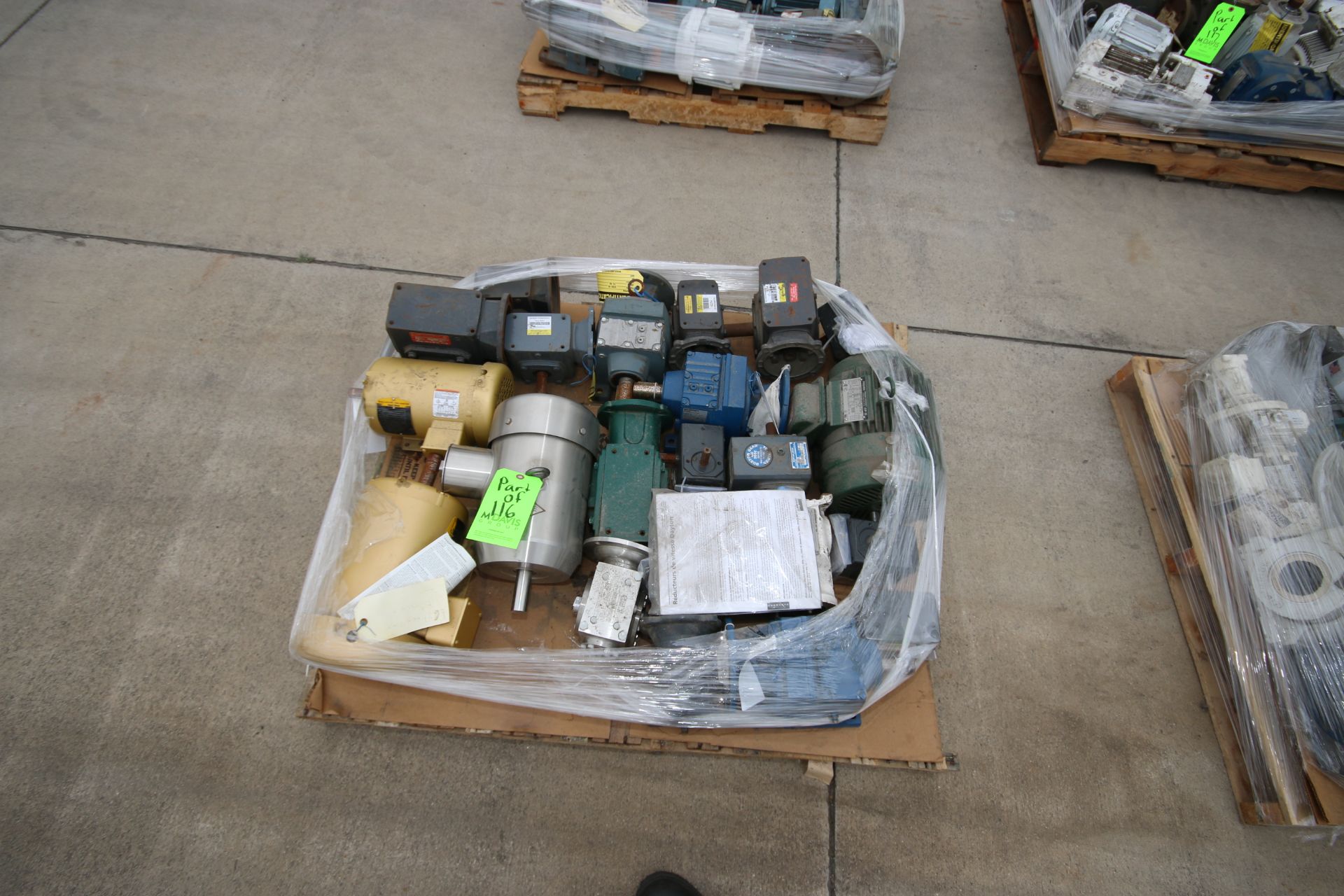 3-Pallets of USED Motors and Drives, Aprox. (34) Drives/Motors, Includes (2) S/S Clad Motors 3/5 hp,