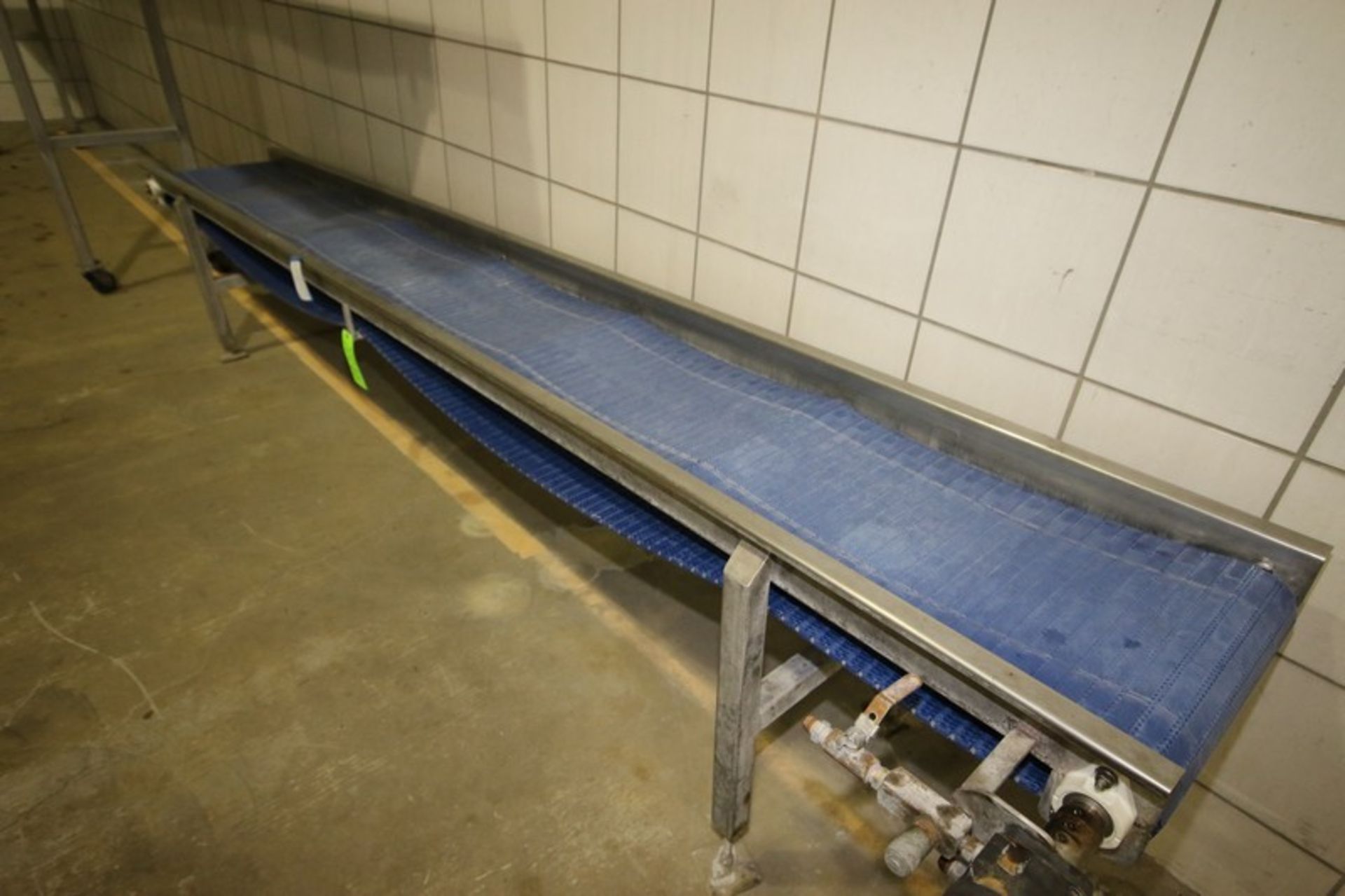 S/S Discharge Conveyor, with S/S Walls, Aprox. 13' L x 18" W Belt, Hydraulic Operated with S/S Legs - Image 2 of 2