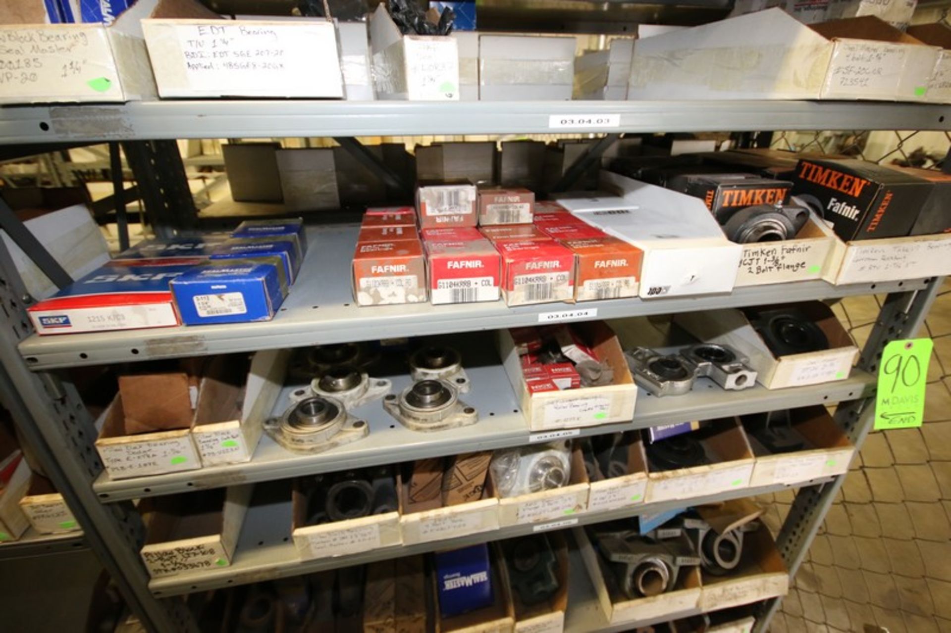 5-Part Shelves with Contents, Includes Hydraulic Motors, NEW Bearings by Fafnir, Timken, SKF, - Image 2 of 10