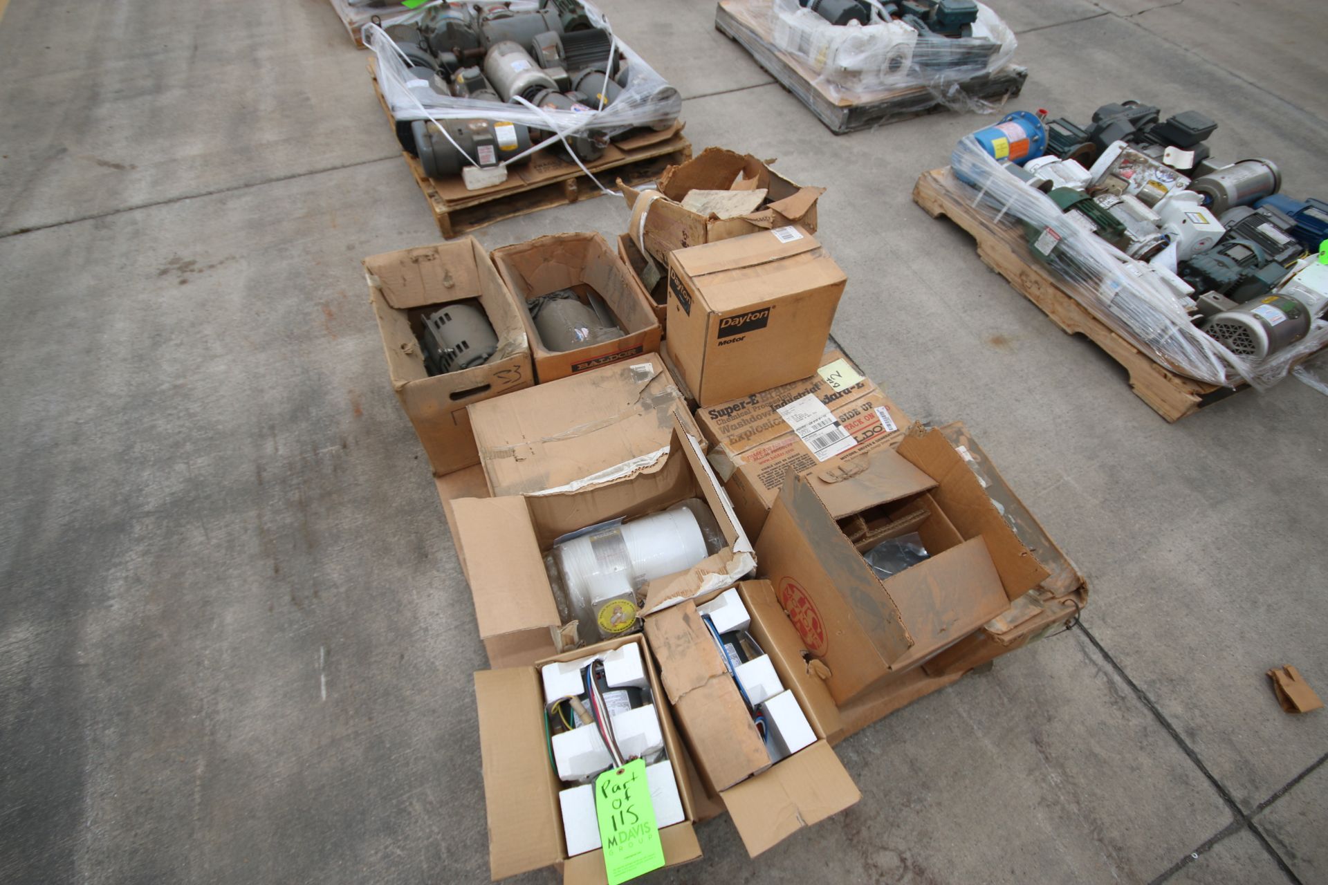 3-Pallets of NEW Motors and Drives, Aprox. (32) NEW In Box Drives/Motors, hp Range from 1/2 hp- 10