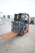 Toyota 3,850 lb. Sit-Down Electric Forklift, M/N 8FBCU25, S/N 60326, with 36-Volt Battery, 10,552.