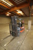 Toyota 2,200 lb. Sit-Down Electric Forklift, M/N 5FBE20, S/N 12393, 36 Volt Battery, with Triple