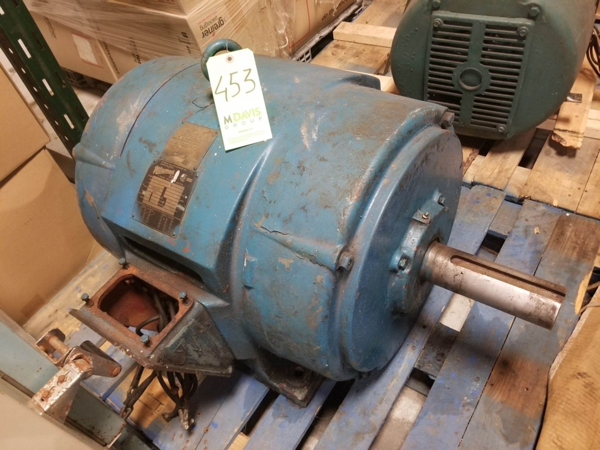 Electric motor; 100HP; 208/220/440V; 1780 RPM (Located in Dixon, Illinois)(Rigging and Handling Fee: