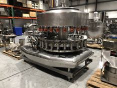 Federal 26 Valve S/S Rotary Gravity  Filler, SN 1222G266LA518, with 6 Head Rotary Screw Capper,
