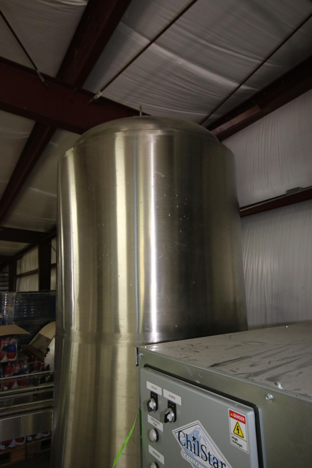 Best Buy Brewing Equip. S/S Vertical Jacketed Brite Tank, Tank Dims.: Aprox. 73” Tall x 39” Dia, Gr - Image 2 of 3