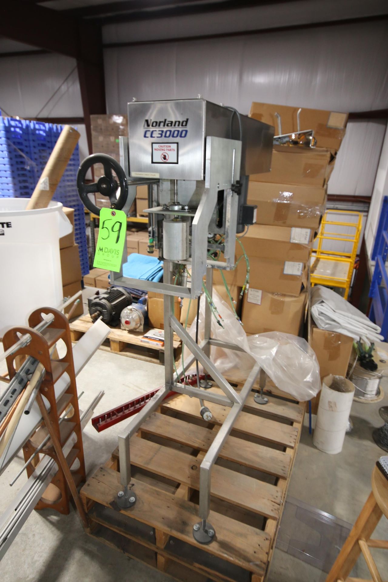 Norland S/S Single Chuck Cincher/Tightener, M/N CC3000, with S/S Frame and Motor ***LOCATED IN MECHA