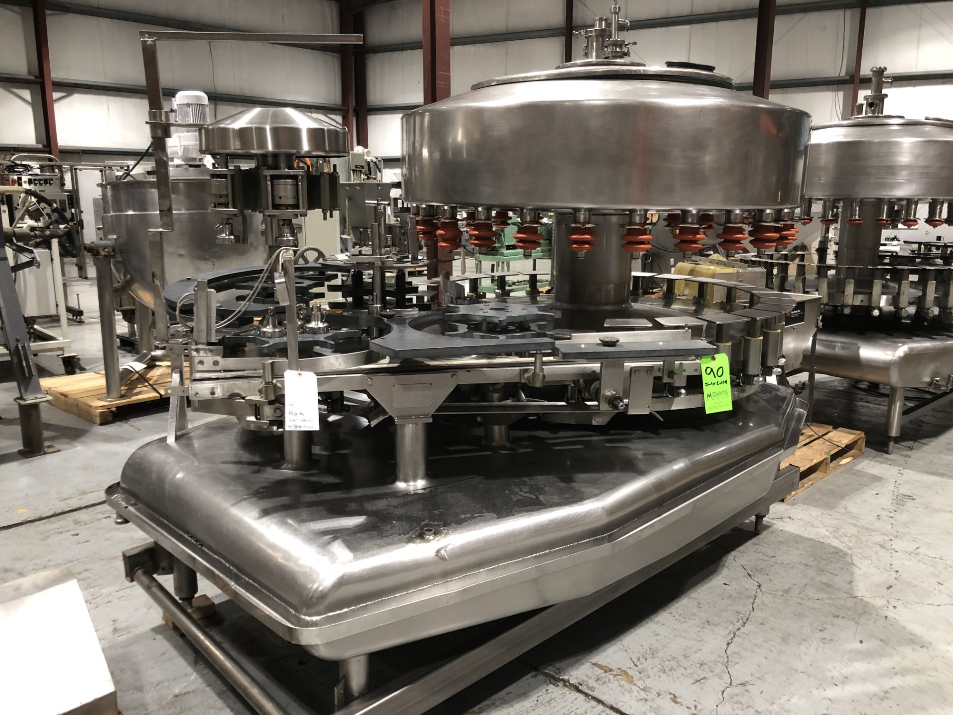 Federal 26 Valve S/S Rotary Gravity  Filler, SN 1222G266LA518, with 6 Head Rotary Screw Capper, - Image 4 of 13