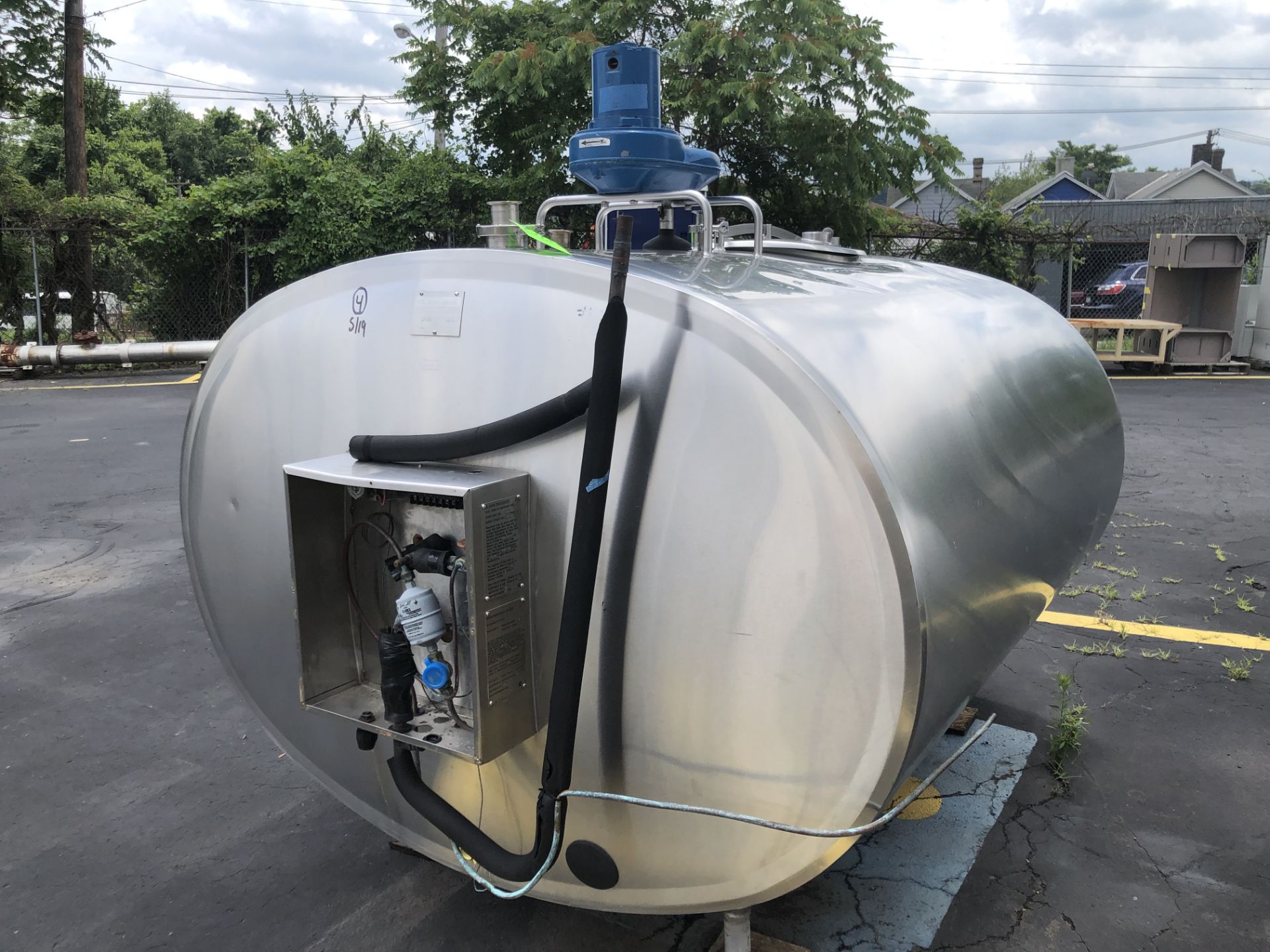 Alfa Laval 600 Gallon Jacketed S/S Bulk Cooler Farm Tank, S/N 71684, Model ET 600, Equipped with - Image 4 of 10