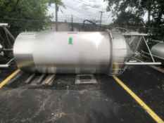 Grace Machinery 1,000 Gallon Cone Bottom S/S Single Wall Verticle Tank, Size 3500, S/N 140107,