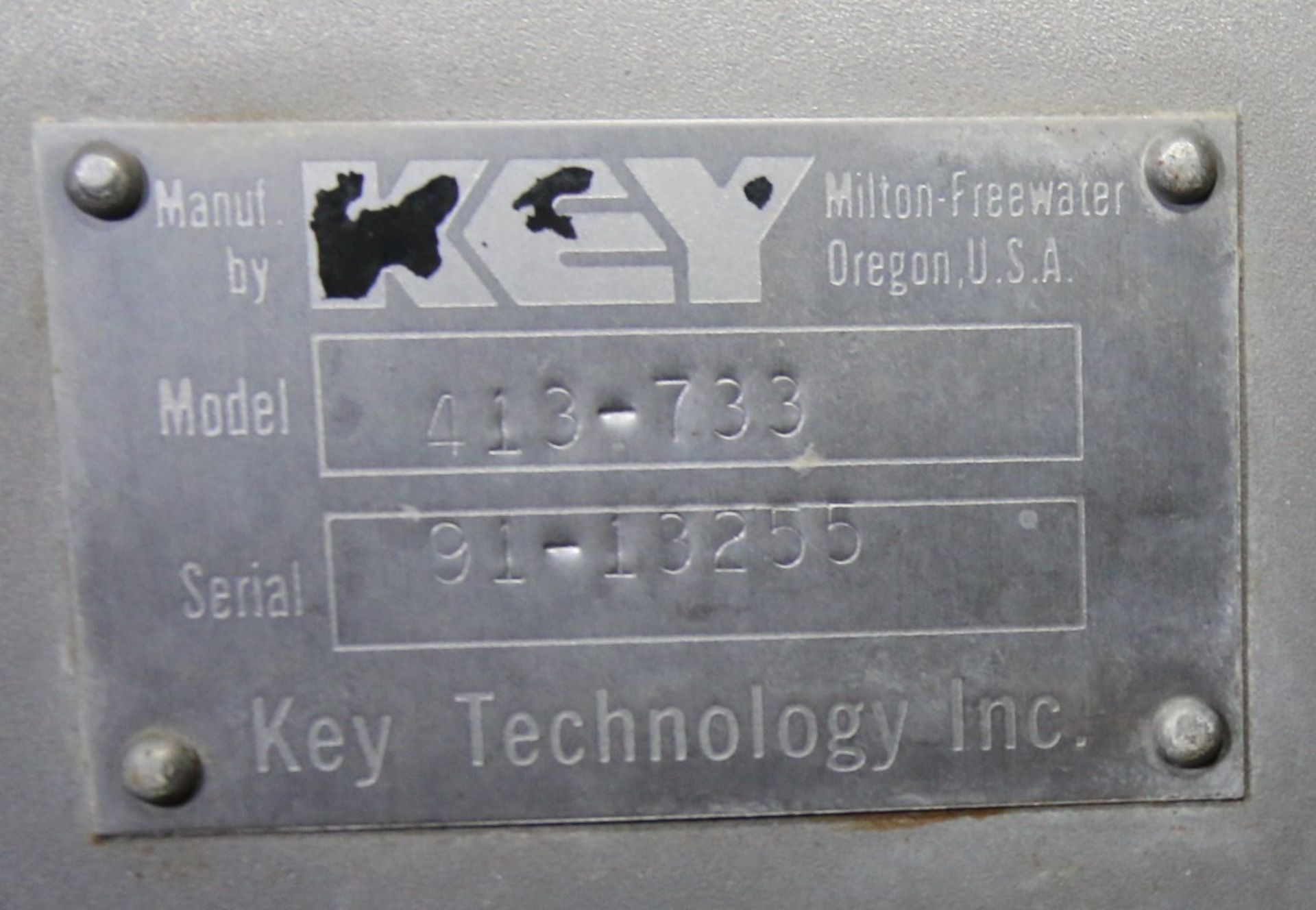 Key ISO - FLO 8 ft L x 24" W x 4" D - 1 - Level S/S Shaker Deck, Model 413-733, SN 91-13255, Mounted - Image 5 of 5