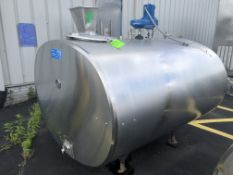 Alfa Laval 600 Gallon Jacketed S/S Bulk Cooler Farm Tank, S/N 82892, Model EC 600, Equipped with