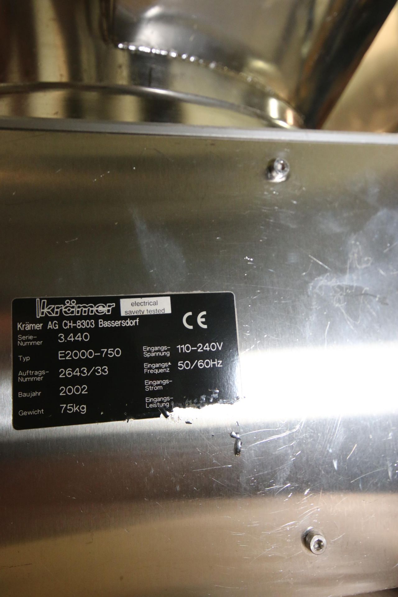 Kramer Tablet Debuster, M/N C810, S/N 3.400 Type E2000-750, 110-240 Volts, Aprox. 52" H with 2" - Image 3 of 3