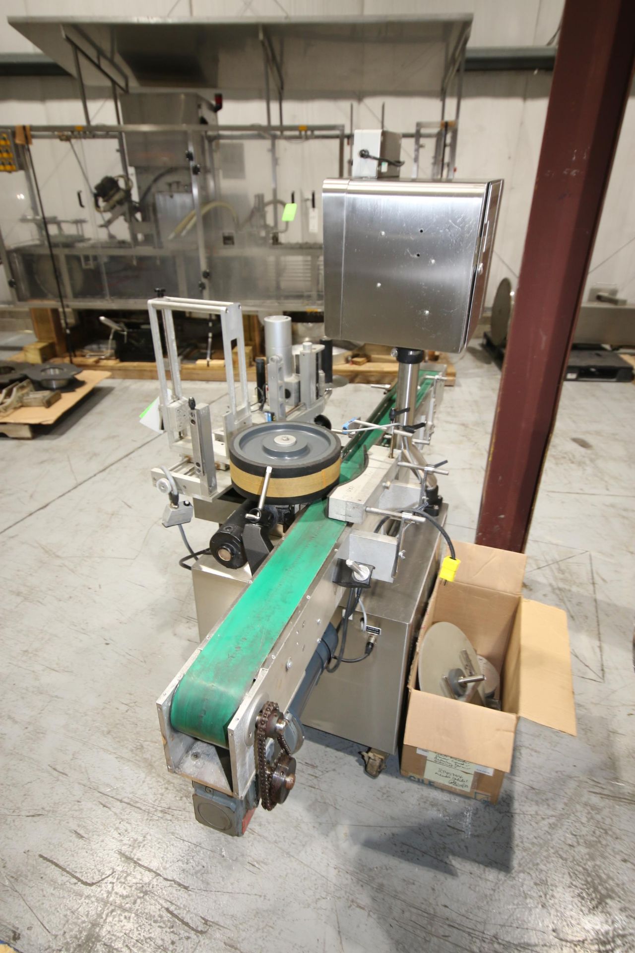 CLI S/S Labeler, M/N UNI-300, S/N 190683GB, 50 PSI, 120 Volts, 1 Phase, with Aprox. 72" Conveyor, - Image 5 of 7