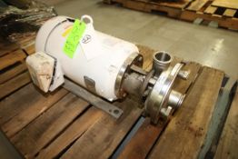 Ampco 20 hp Centrifugal Pump, Model ASP225-2525-25, SN CC-59122-1-1, with 2.5" x 2.5" Clamp Type