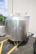 Cherry-Burrell 500 Gallon S/S Batch Pasteurizer, M/N WPDA, S/N 500-76-3708, Mounted on S/S Legs,