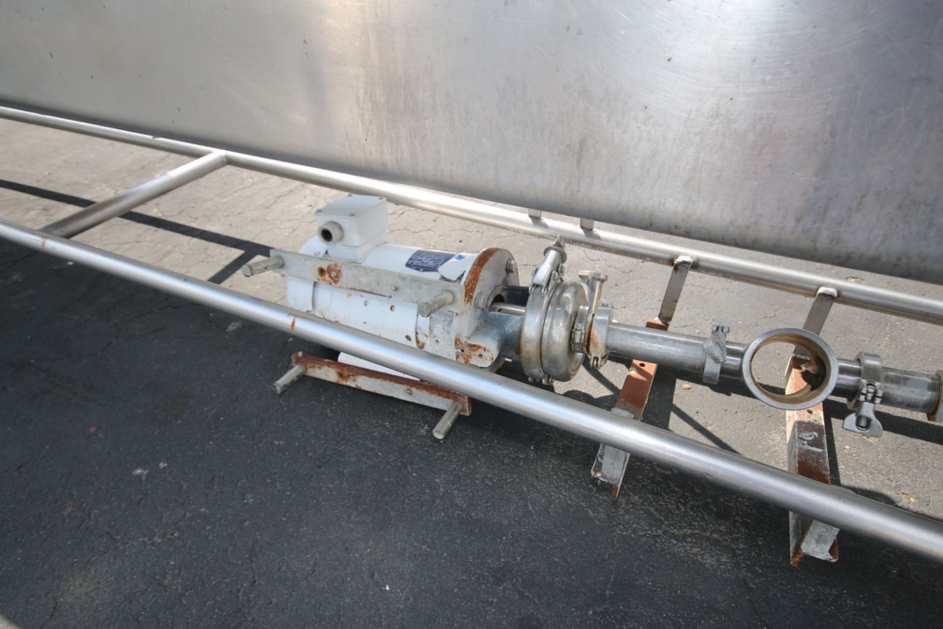 S/S COP Wash Trough, Internal Dims.: Aprox. 135" L x 16" W x 11" D, with 5 hp Centrifugal Pump, 3450 - Image 4 of 4