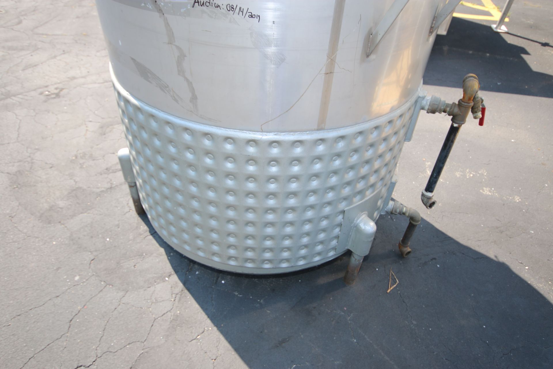 LHE 310 Gal. S/S Jacketed Vertical Tank, M/N 310GAL.CJ, S/N 6564-1, with Bottom Half Dimple - Image 5 of 5