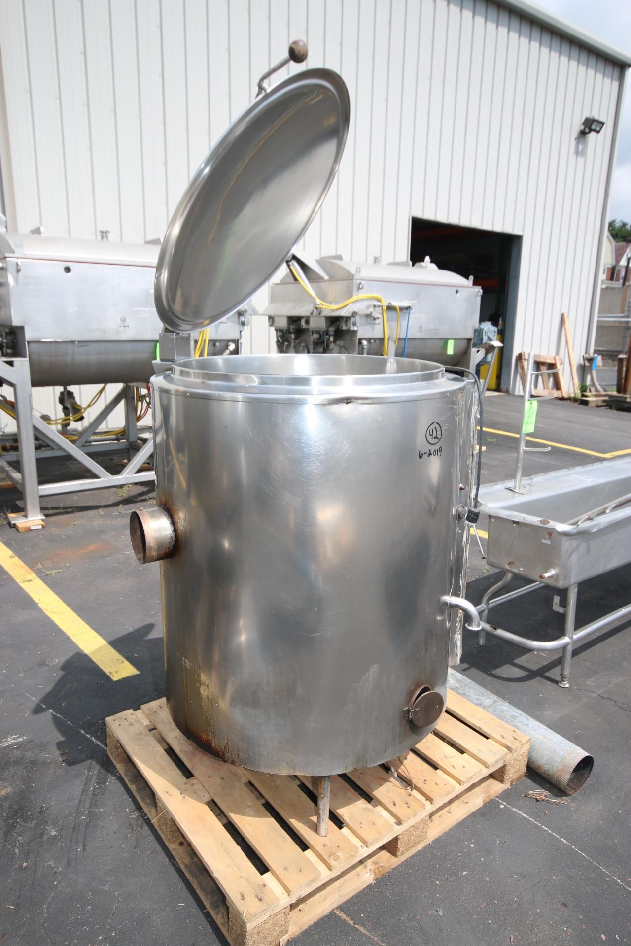 Groen 80 Gallon S/S Kettle, M/N AH-80, NAT'BD #: 37444, MAX. W.P. 30 PSI @300 F (Rigging & Loading - Image 2 of 5