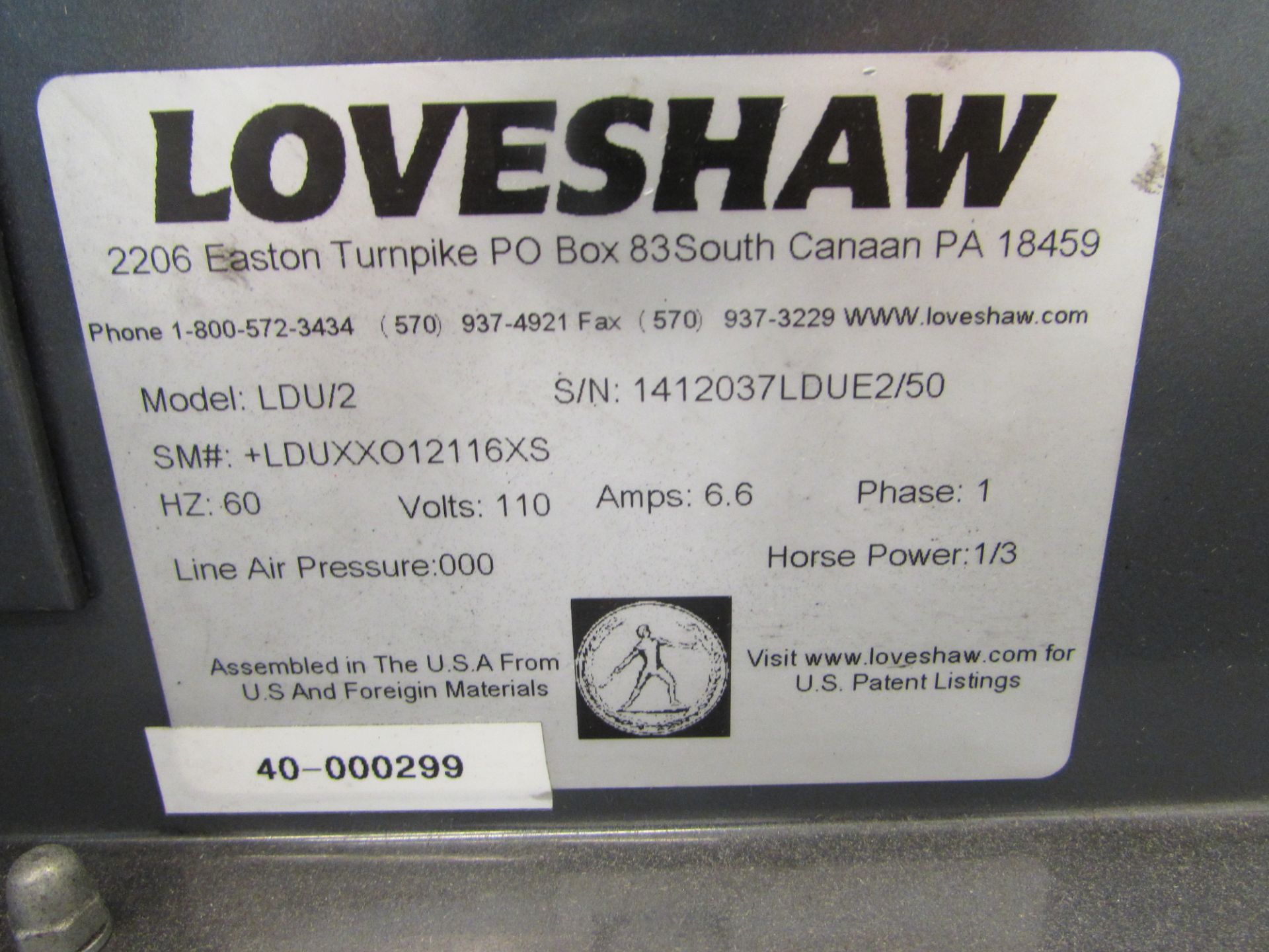 2014 Loveshaw Little David Case Sealer, Model LDU/2, S/N 1412037LDUE2/50, 32" Wide x 57" Long x - Image 5 of 6