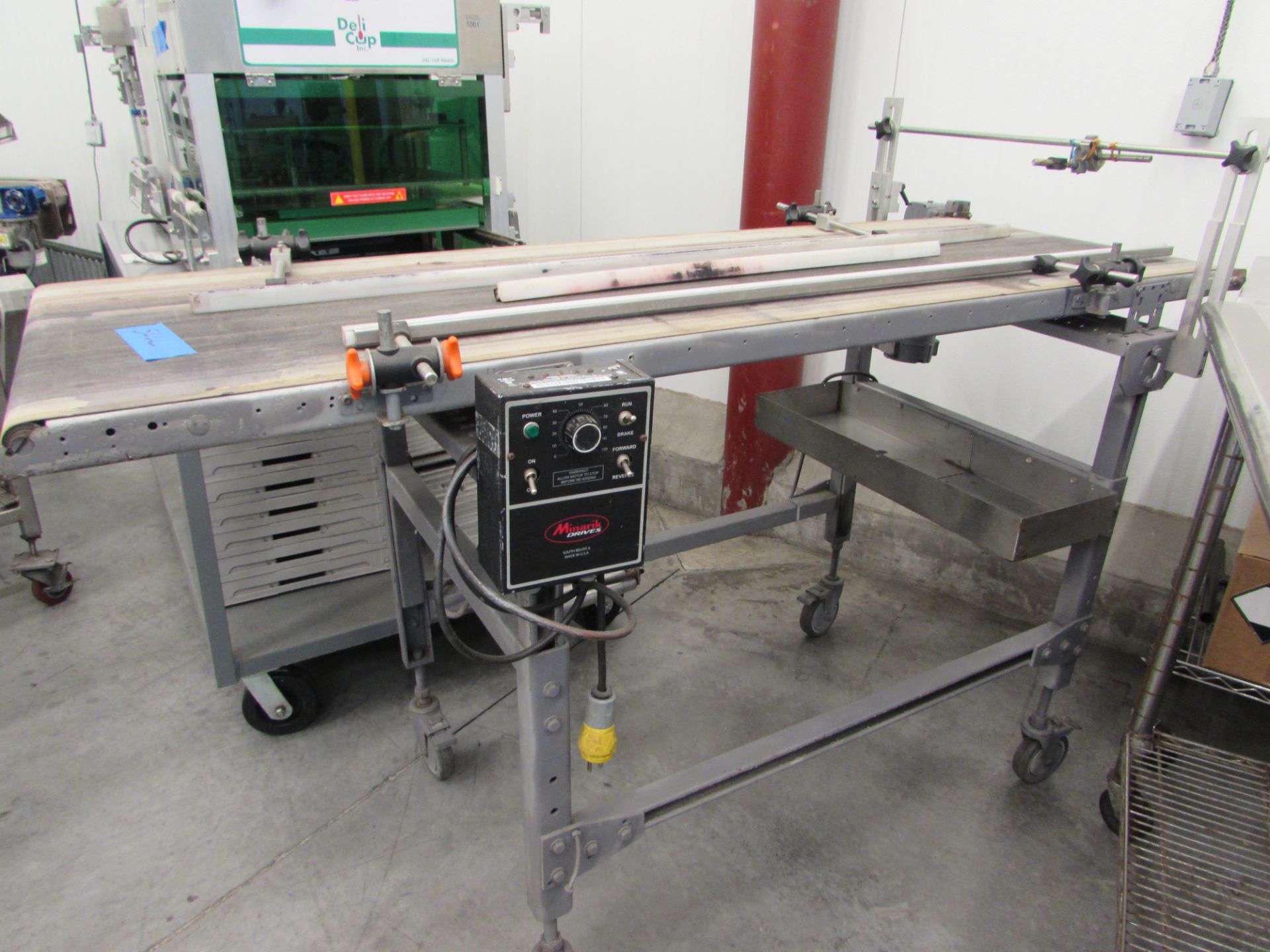 Powered Transition Belt Conveyor, 24" wide x 72" long