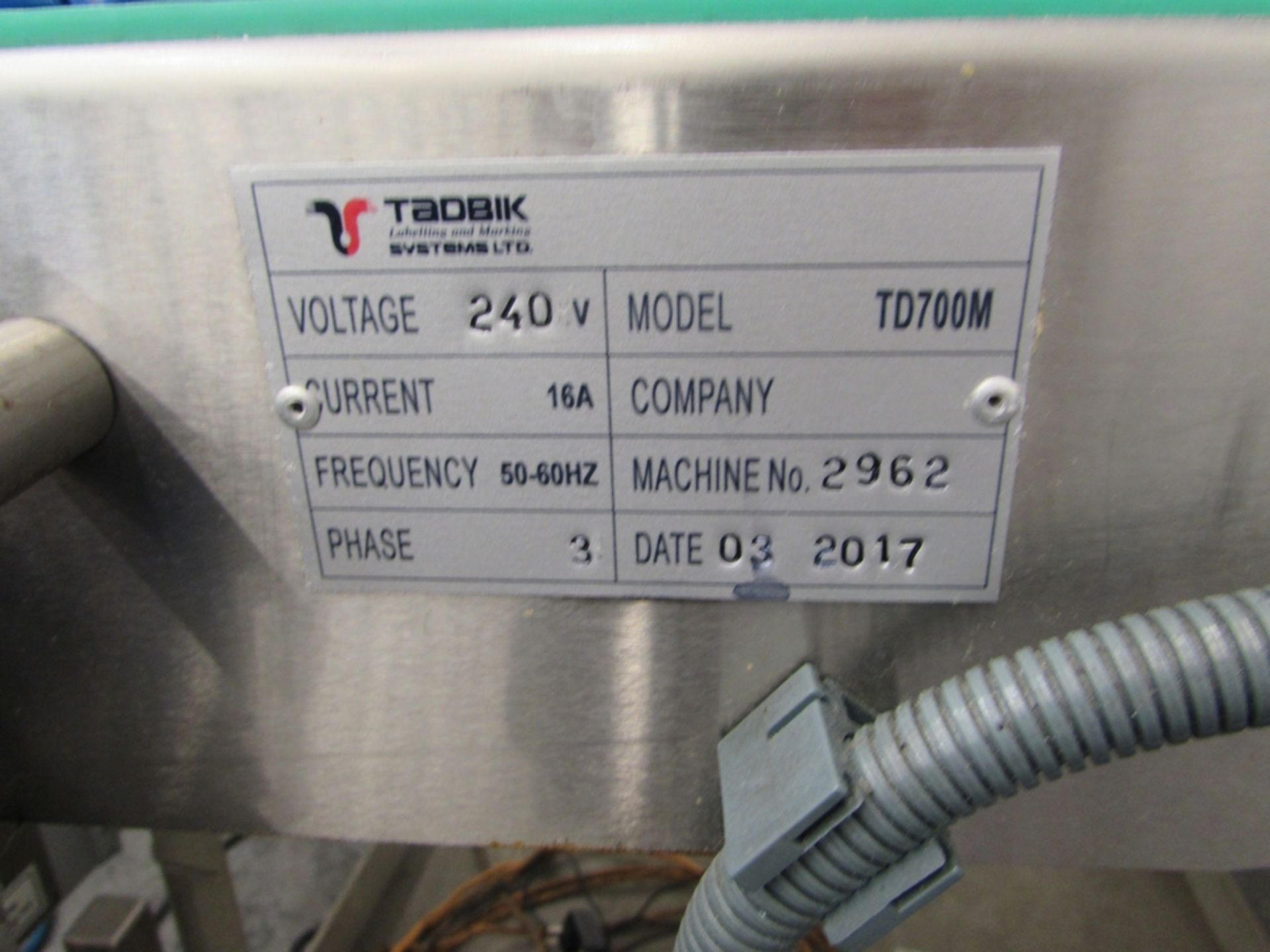 2017 Tadbik Pressure Sensitive Labeler - Image 20 of 20