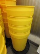 Eagle Manufacturing Yellow Food Handling Containers, Model 1656, 19" dia x 27" deep