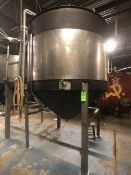 J.H. Lock 1,488 Gallon Jacketed Dome-Top Cone-Bottom Fermenter,