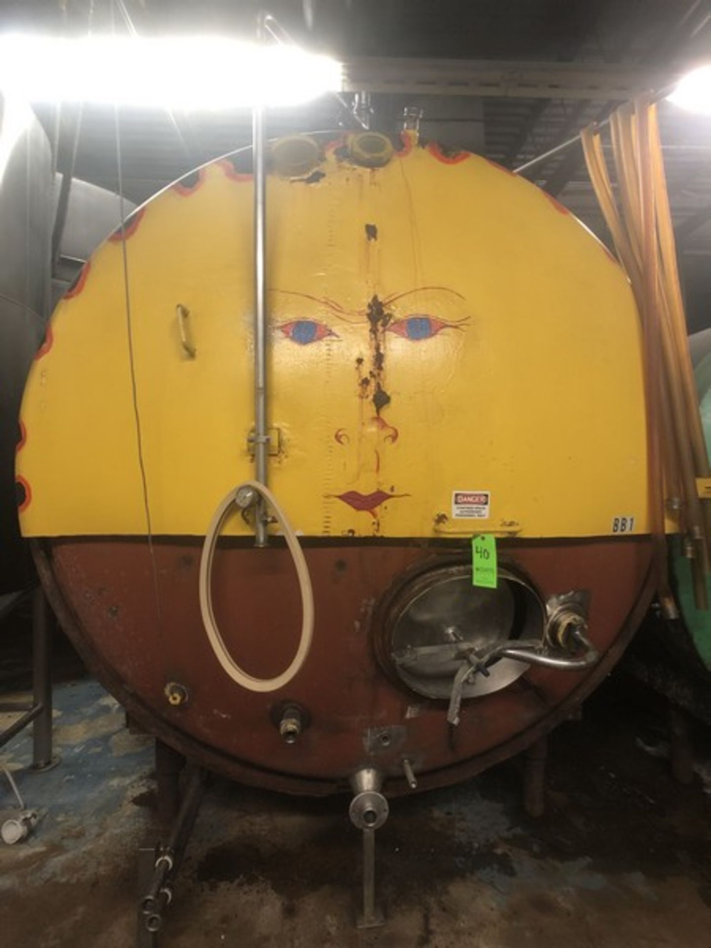 Approx. 5,000 Gallon Horizontal Jacketed Tank, Approx. Dims: 102” W x 137