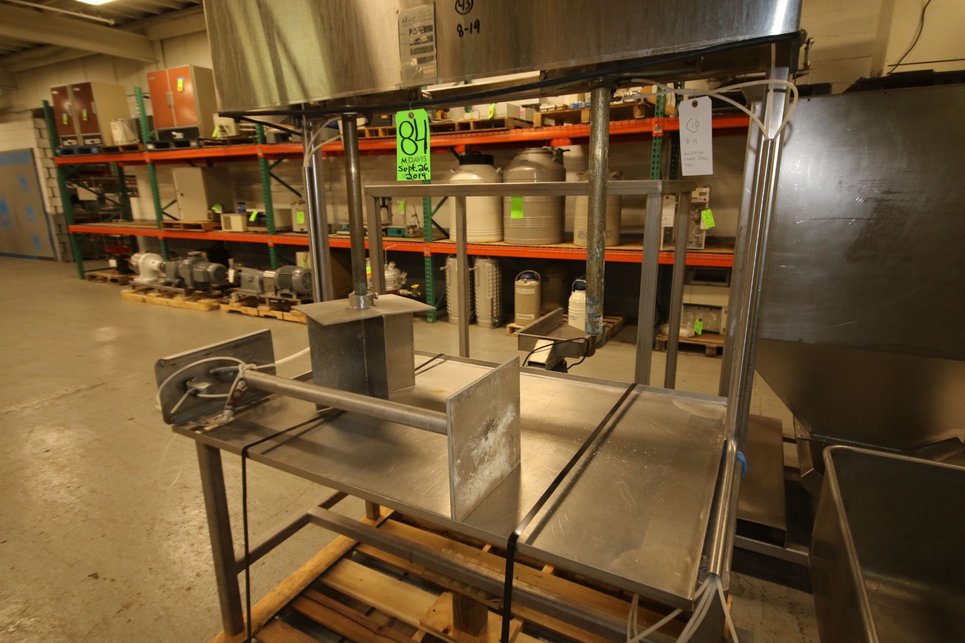 Bcast 2-Station Cheese Press Table, M/N BCD-CP2, S/N CP2-62110, Table Dims.: Aprox. 54" L x 36" W, - Image 3 of 4