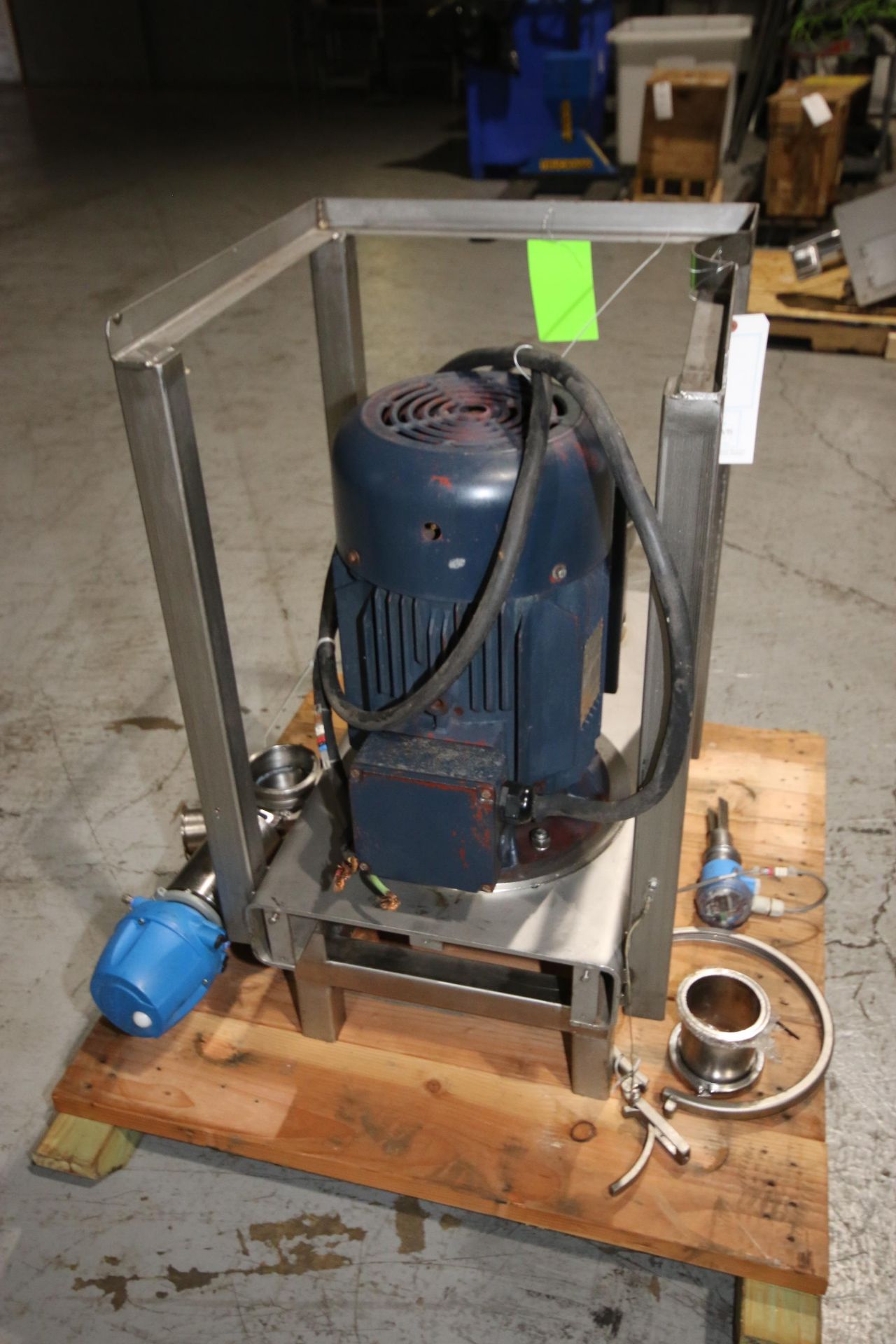 Tri-Blender Mounted on S/S Frame with Leeson 25 HP, 3350 RPM Motor, 2-1/2" Inlet x 3" Outlet, GEA 4" - Image 4 of 4