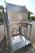S/S Hydraulic Tote Dumpers, Tote Chamber Dims.: Aprox. 48" L x 49" W x 47" H (NOTE: Does Not Include
