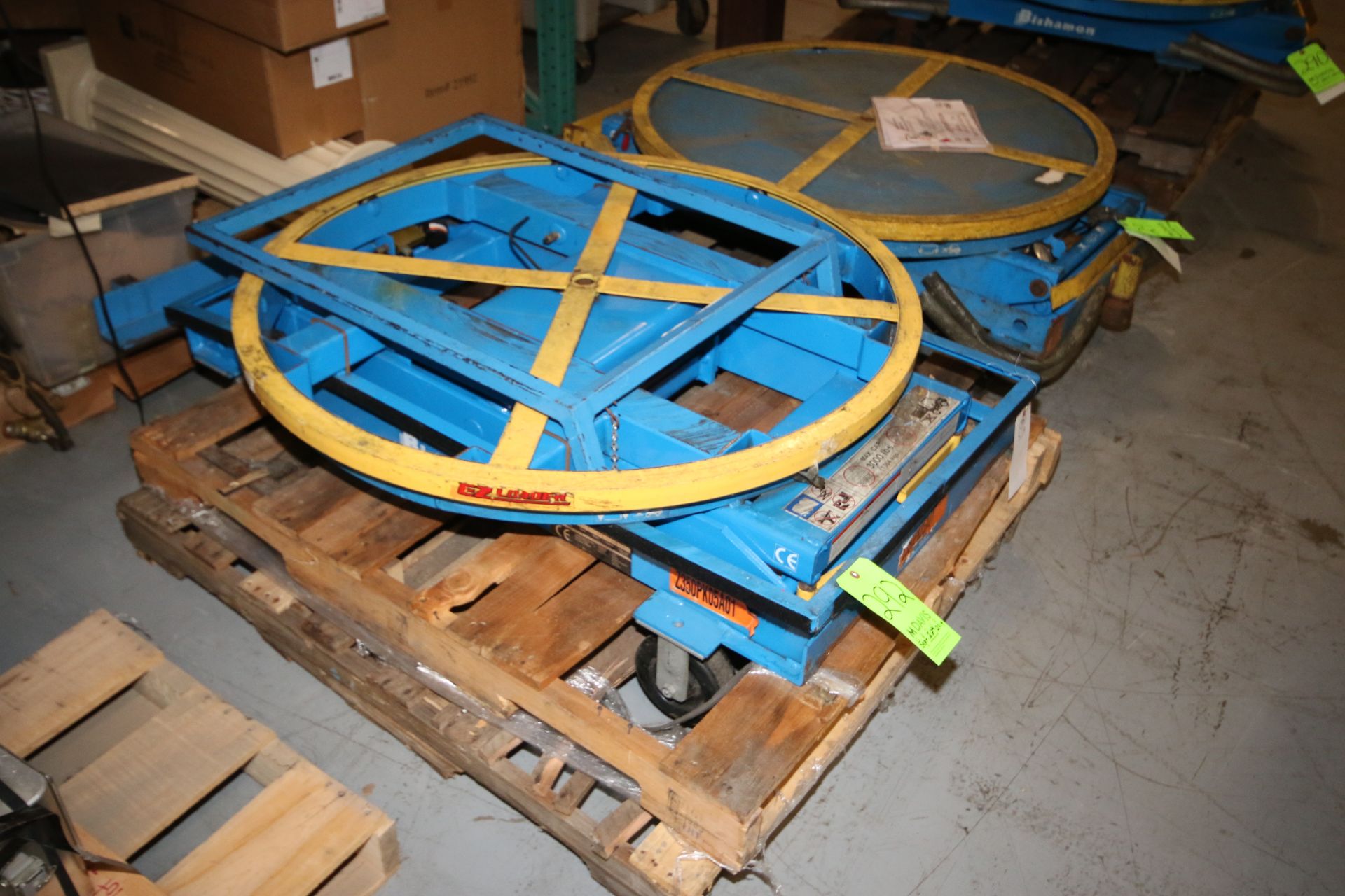 Bishamon 3,000 lb. EZ-Loader Self Leveling Pallet Carousel Positioner, M/N EZ-30, S/N EZ0302138, (