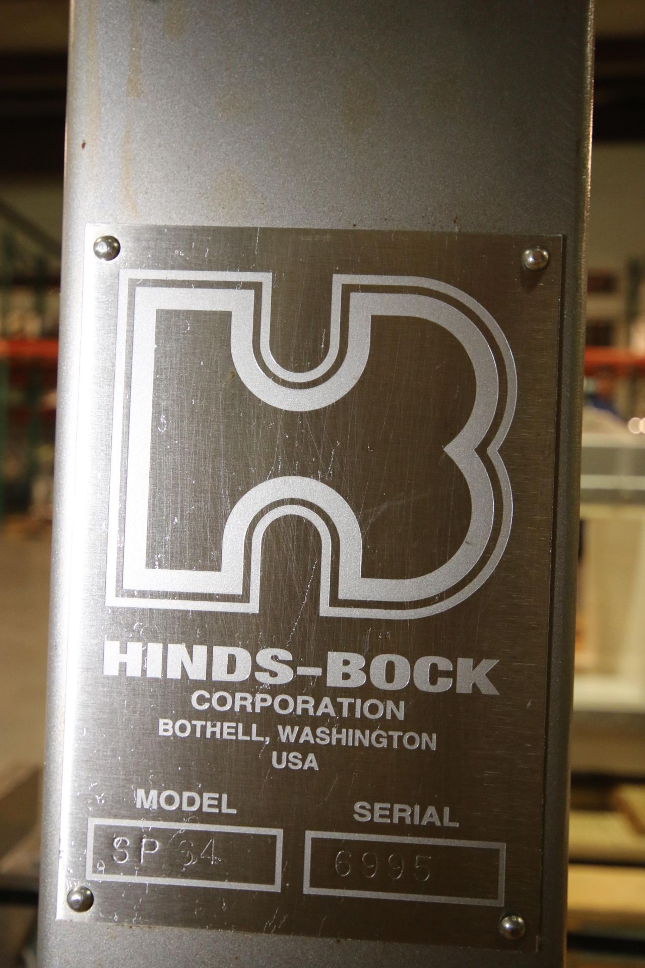 Hinds-Bock S/S Depositor, M/N SP 64, S/N 6995, with 1-1/2" Clamp Type Outlet, with 16" Dia. S/S - Image 6 of 6