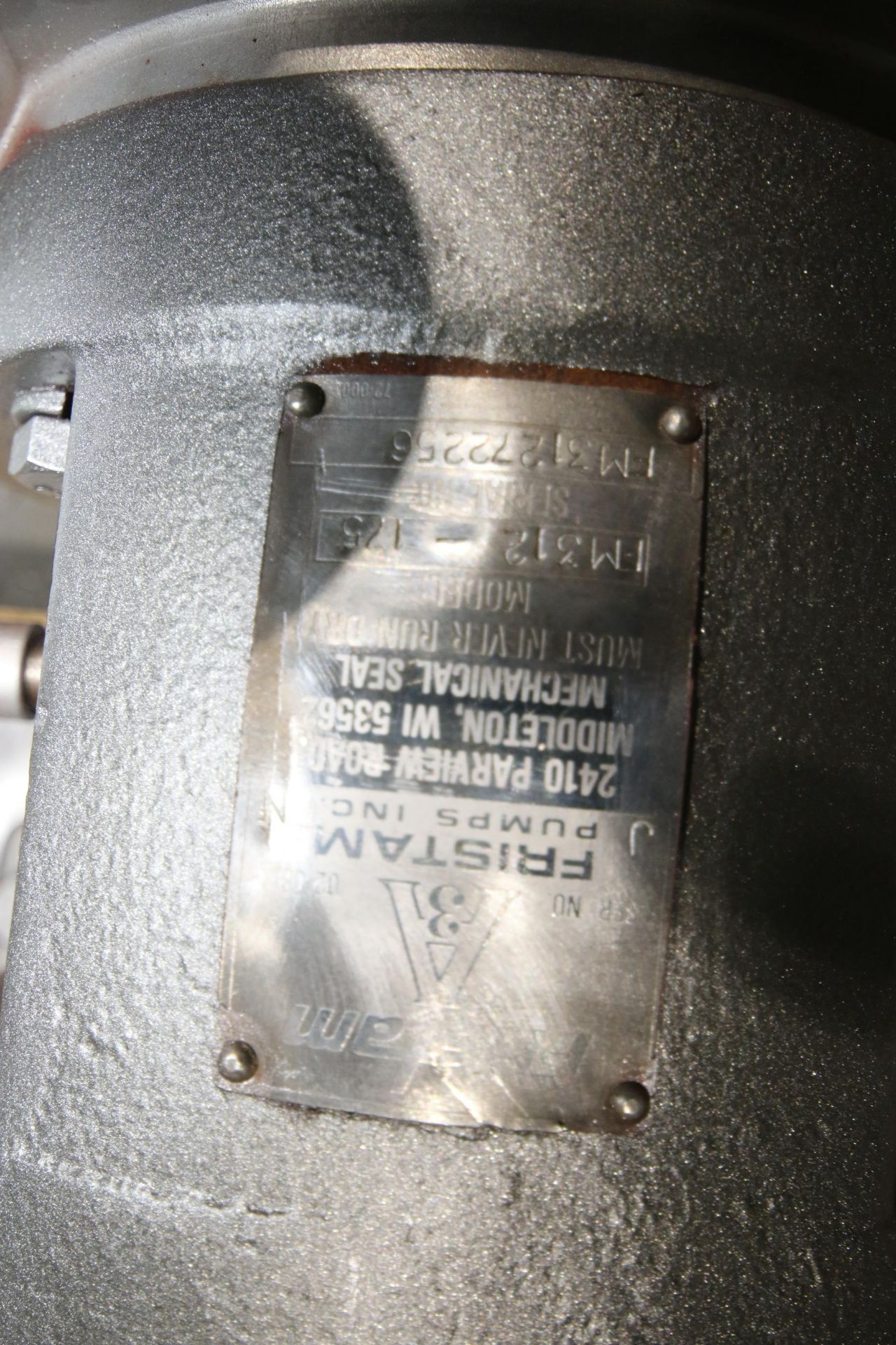 Fristam High Pressure Multi-Stage Centrifugal Pump, M/N FM 312-175, S/N FM31272256, Mounted on S/S - Image 4 of 5