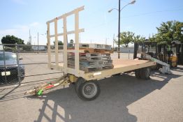 NMC Flat Bed Trailer, Trailer Deck Dims.: Aprox. 198" L x 95" W x 37" H (NOTE: Spare Yard Mule