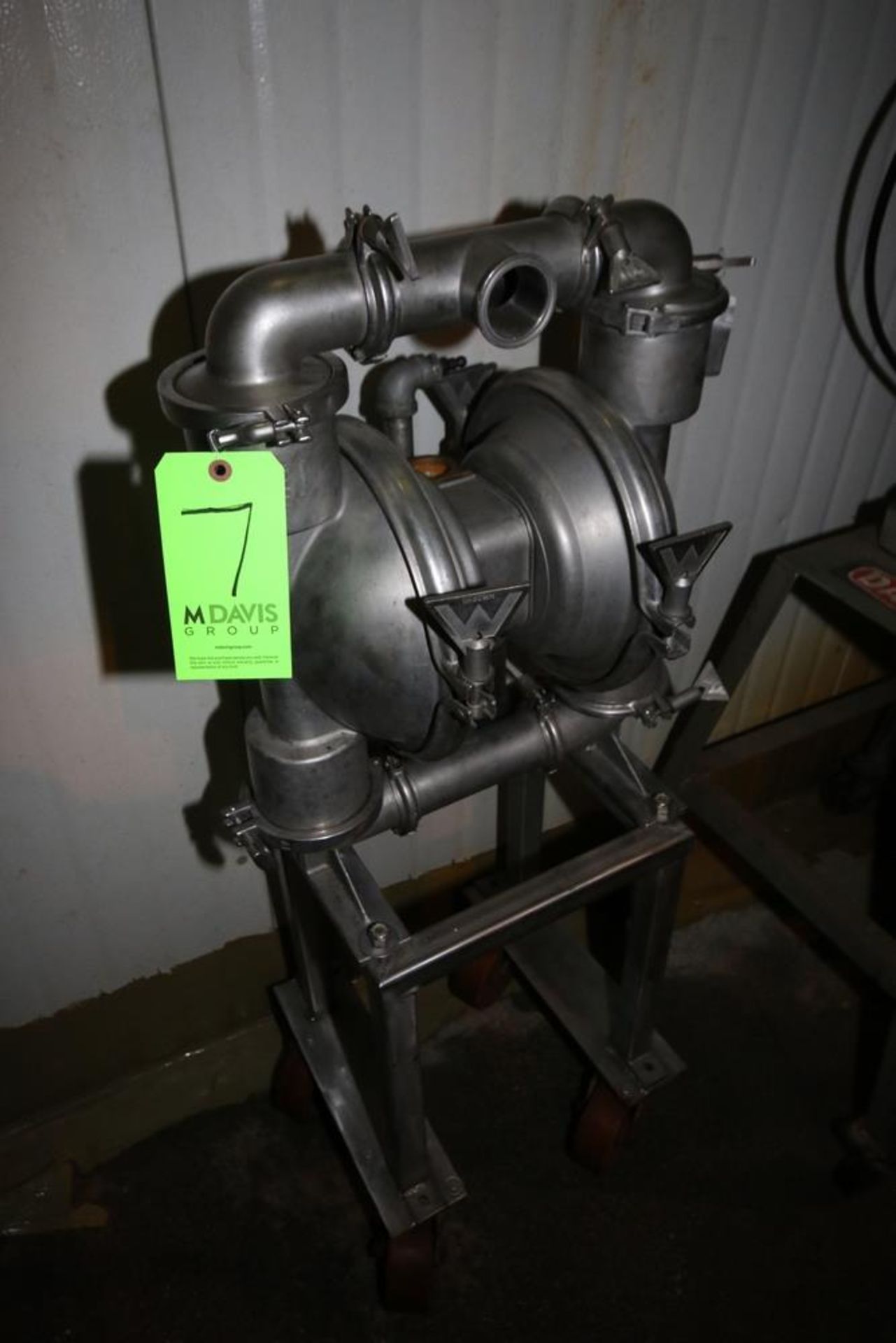 S/S SP-35 Diaphragm Pump, with 2" Clamp Type Inlet/Outlet, Mounted on S/S Portable Frame - Image 2 of 2