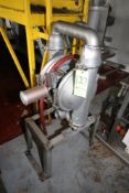 Wilden S/S Diaphragm Pump, M/N 15, with 2-1/2" Clamp Type Inlet/Outlet, Mounted on S/S Frame