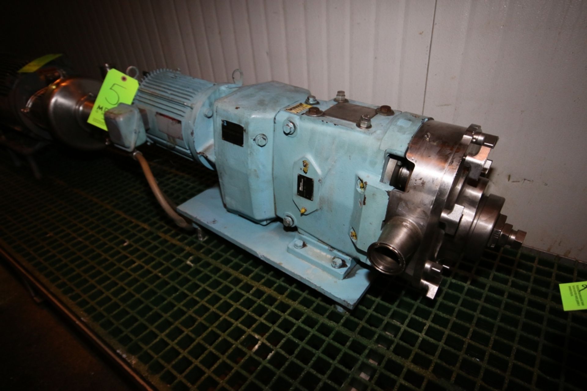 Waukesha Aprox. 5 hp Positive Displacement Pump, Size 60, S/N 89594SS, with 2" Clamp Type Inlet/