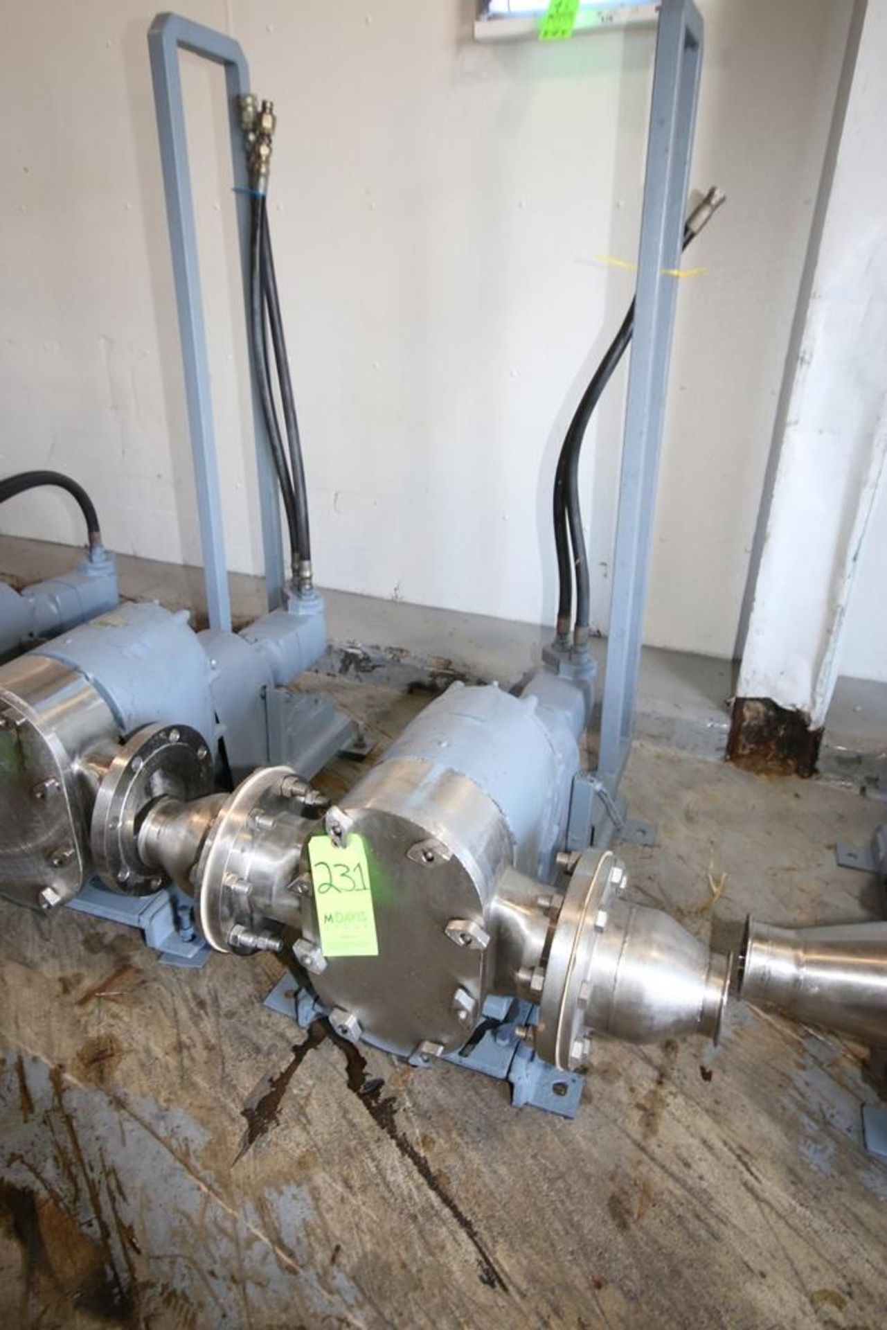 Tri-Clover Positive Displacement Pump, M/N PR300-6F-TC1-4-SL-S, with 4" Clamp Type Inlet/Outlet