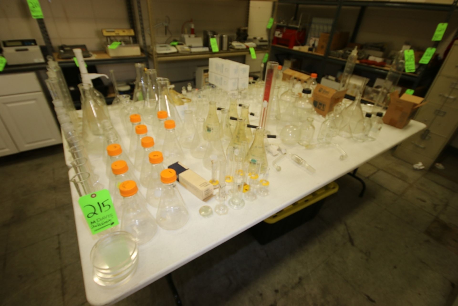 Large Assortment of Lab Glassware, Including Beakers, Chemistry Flasks, Graduated Cylinders, Test - Image 2 of 4
