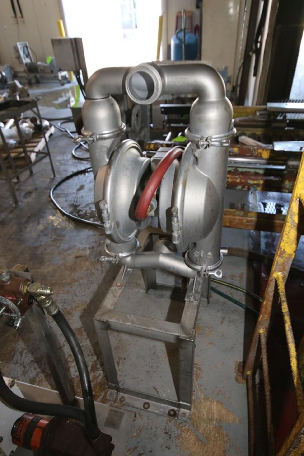 Wilden S/S Diaphragm Pump, M/N 15, with 2-1/2" Clamp Type Inlet/Outlet, Mounted on S/S Frame - Image 7 of 7