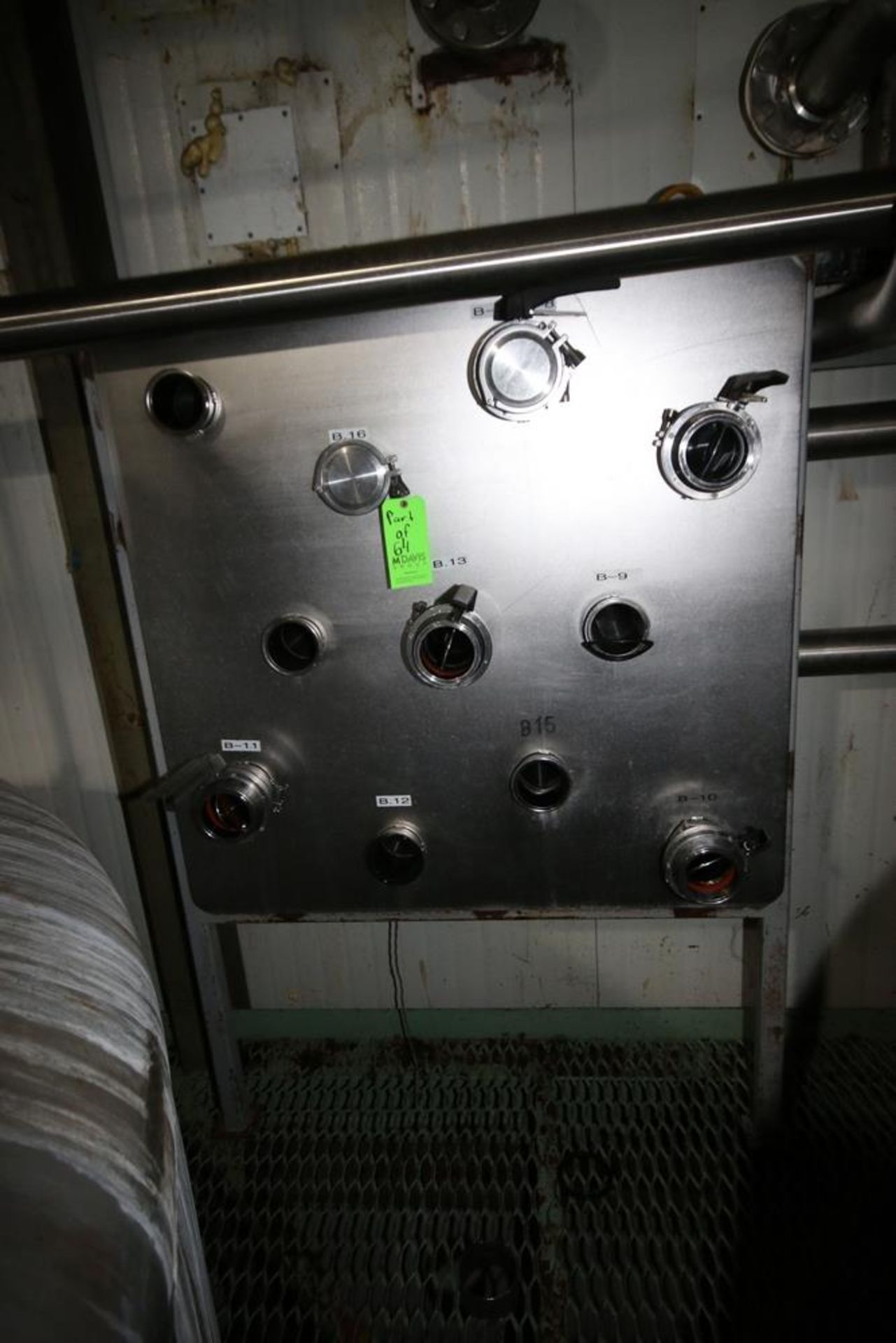 S/S Floverter Stations, with (1) S/S Panel, 1-(18) 4" Clamp Type Ports, 1-(11) 4" Clamp Type - Image 3 of 4