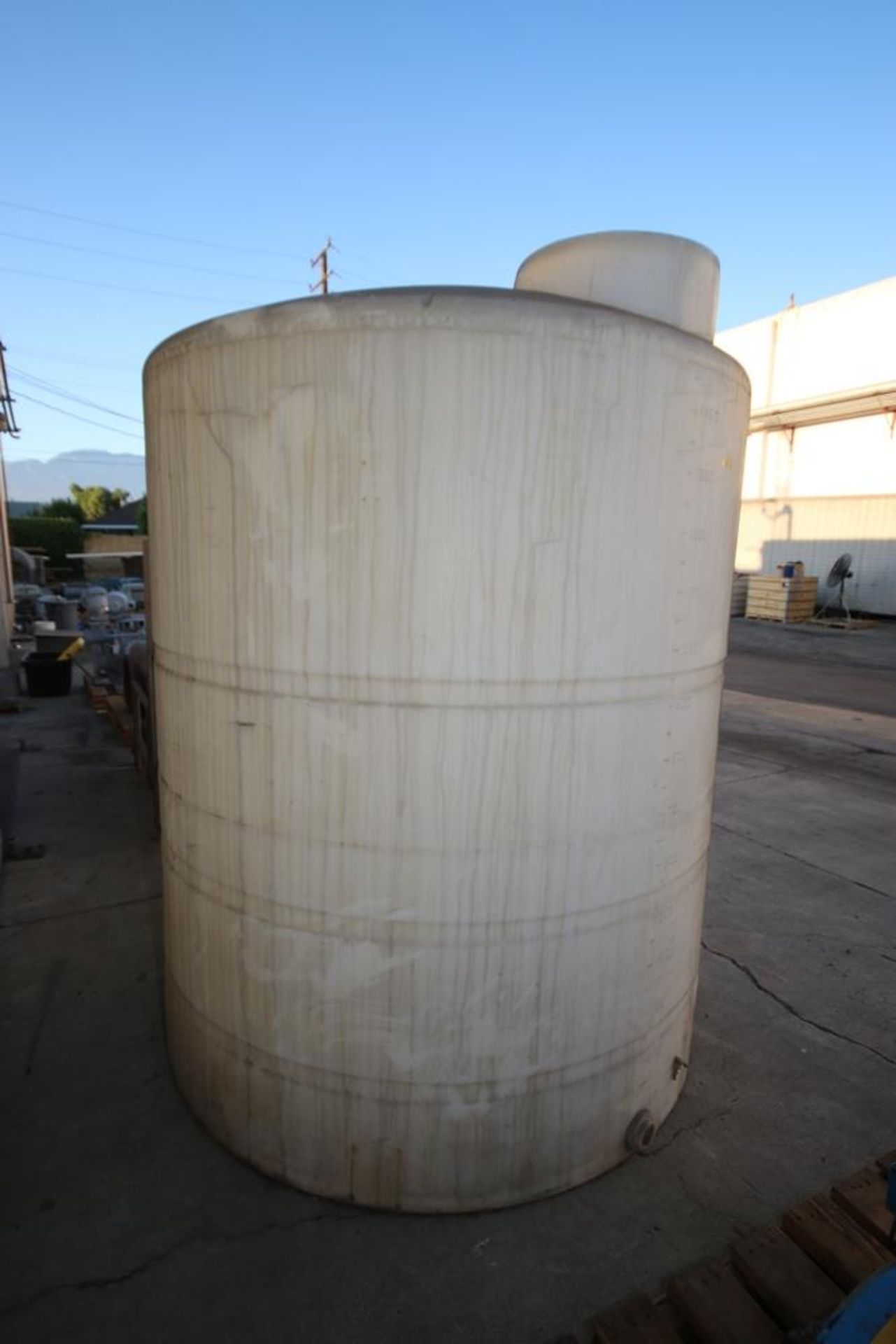 1,400 Gal. Vertical Plastic Storage Tank, Overall Dims.: Aprox. 83" Tall x 69" Dia. - Image 2 of 2