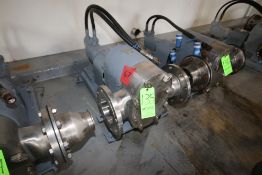 Tri-Clover Positive Displacement Pump, M/N PR300-6F-TC1-4-SL-S, S/N W749, with 6" Bolt Type Inlet/