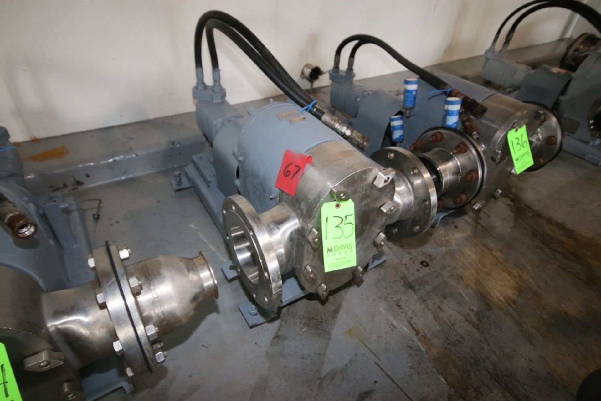 Tri-Clover Positive Displacement Pump, M/N PR300-6F-TC1-4-SL-S, S/N W749, with 6" Bolt Type Inlet/