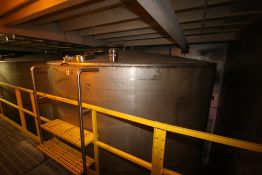 12,998 Gal. S/S Single Wall Vertical Storage Tank, Overall Dims.: Aprox. 15' 3" Tall x 12' 10" Dia.