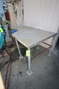 S/S Table, Overall Dims.: Aprox. 74" L x 48" W x 38" H