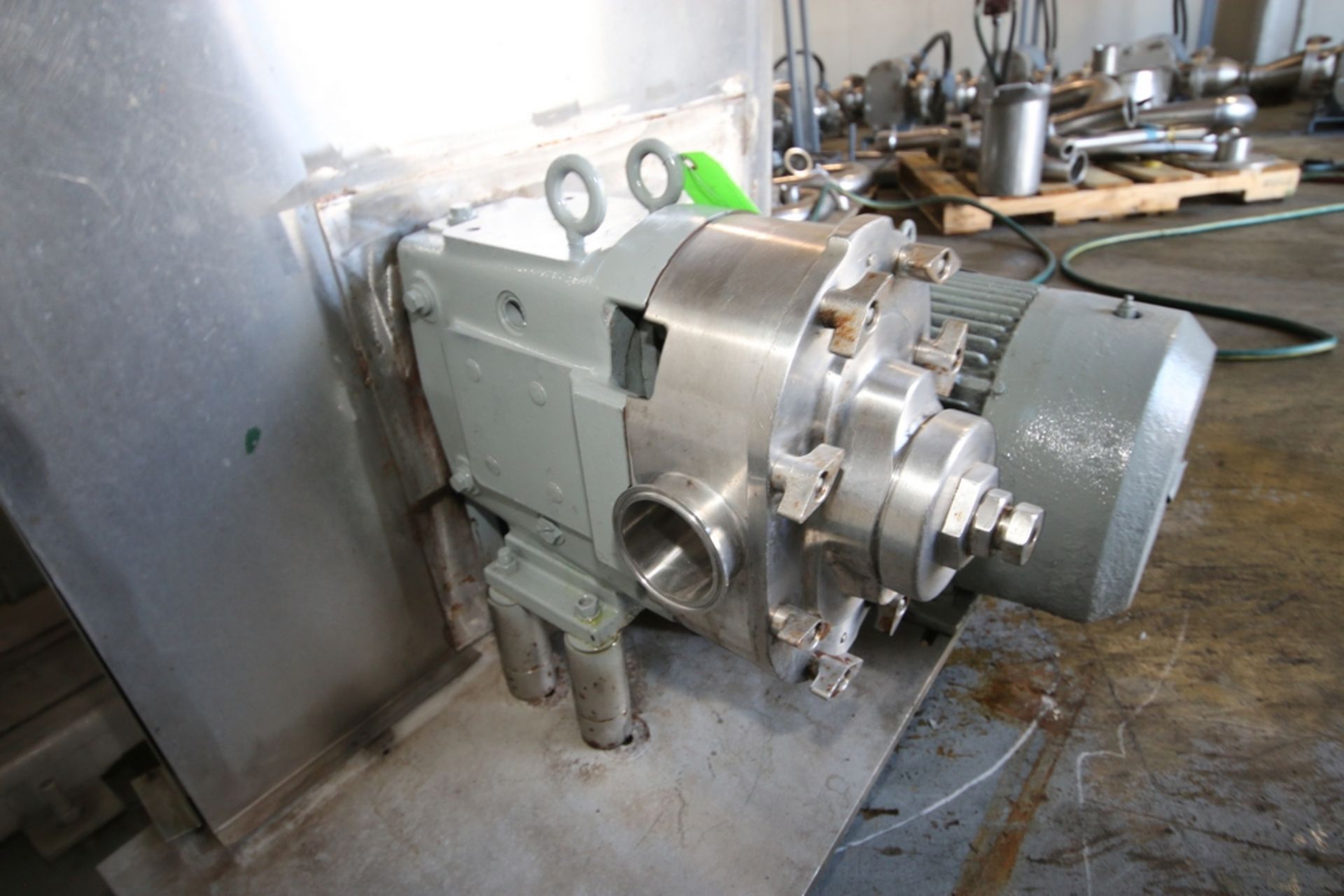 WCB 10 hp Positive Displacement Pump, M/N 130, S/N 190644-96, with 3" Clamp Type Inlet/Outlet, - Image 7 of 8